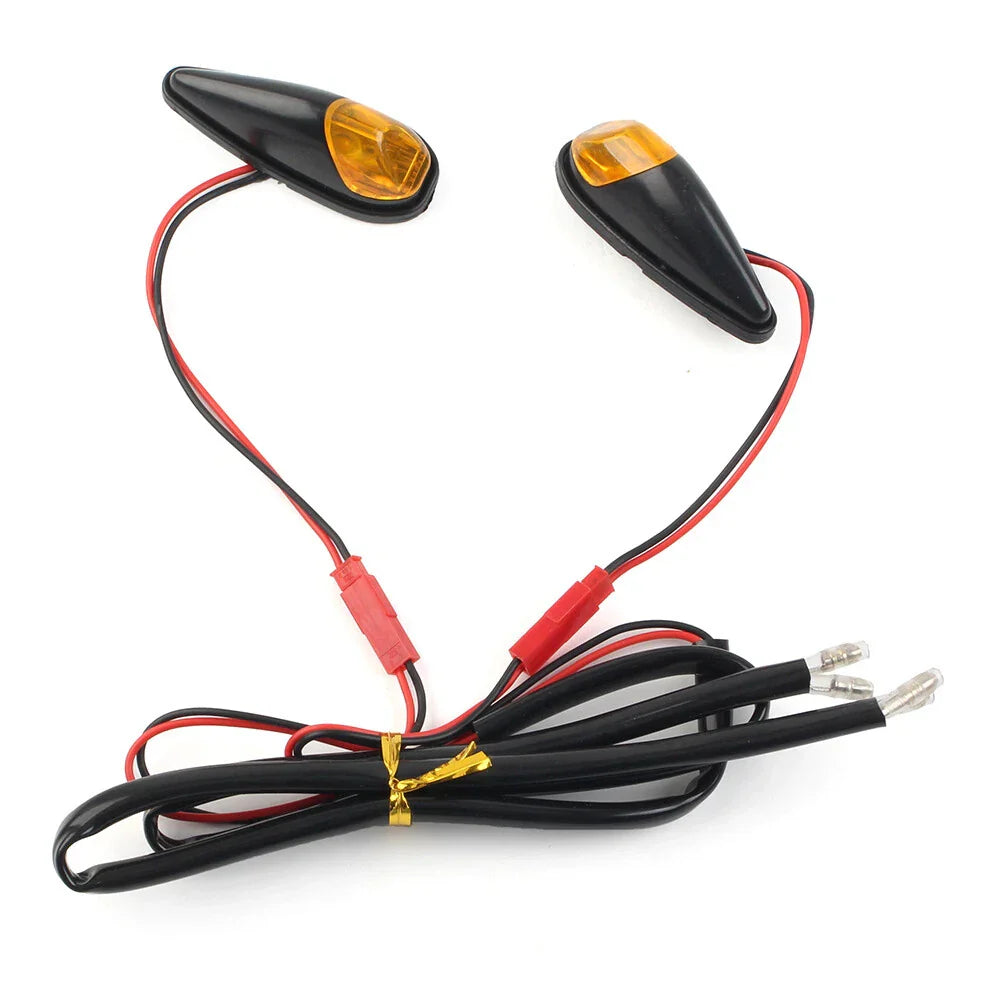 12V Yellow Motorcycle Turn Signal Indicator Blinker Mini Lights