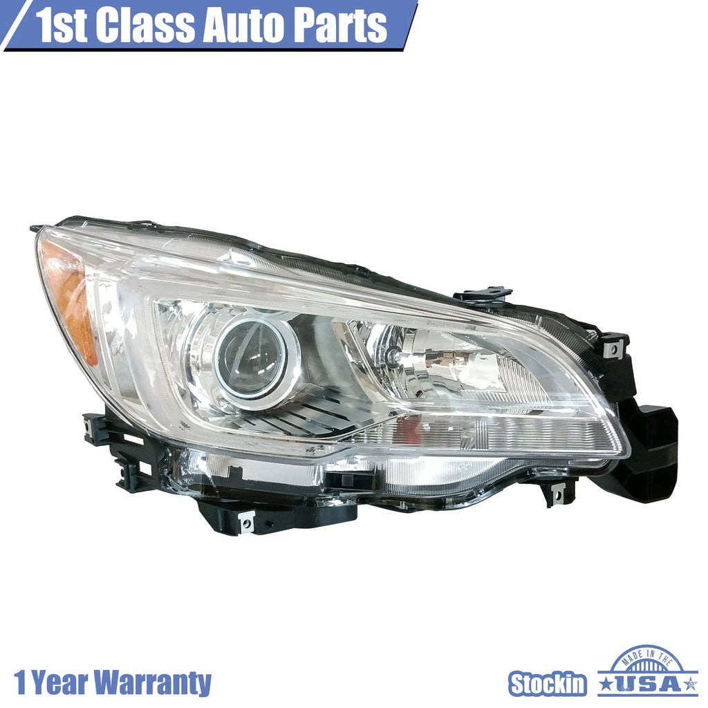 Set of 2 Chrome Halogen Headlights for Subaru Legacy Outback (2015–2017)