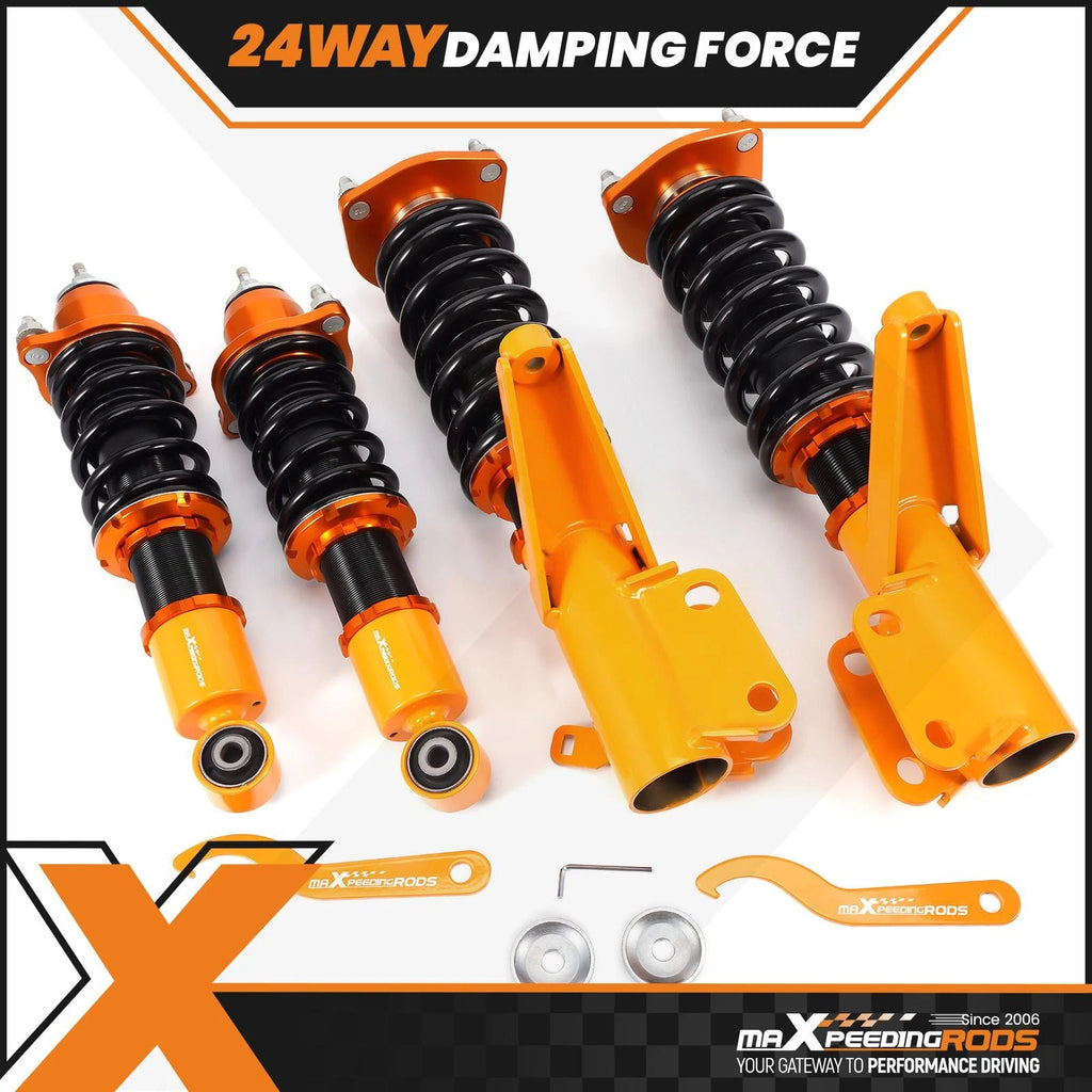 Set of 4 Coilovers 24 Way Adjustable Damping for Acura RSX (2002–2006)