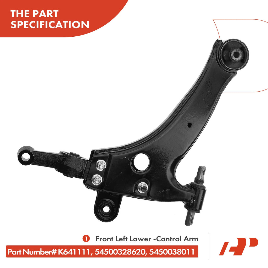 2X Front Control Arm for Hyundai Sonata (2002–2005) Kia Optima (2001–2005)