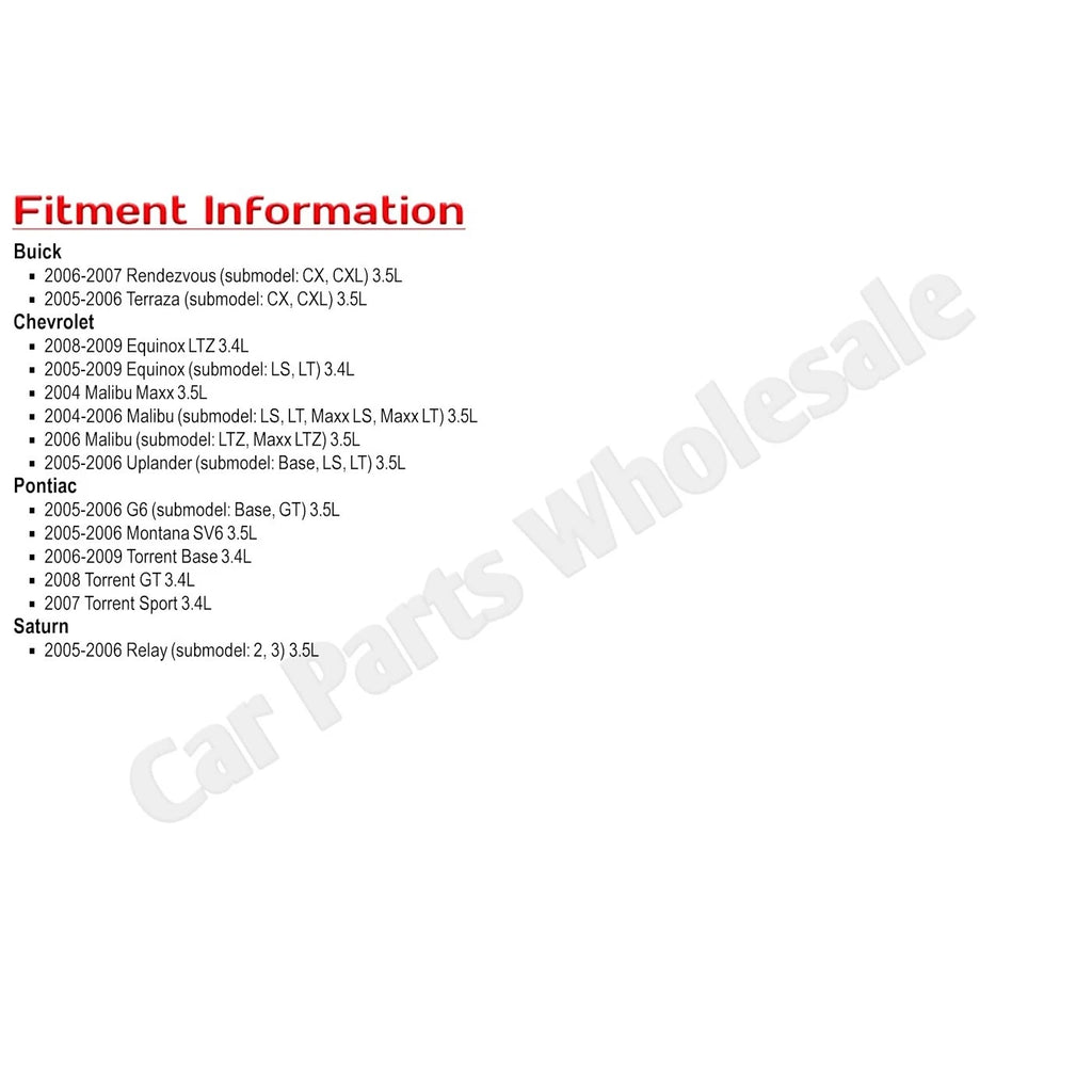 Set of 6 Spark Plug Wires for Chevy Equinox Torrent Rendezvous
