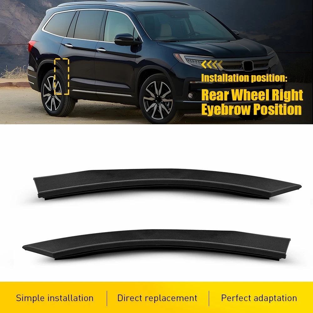 2X Rear Door Wheel Arch Molding L+R for Honda Passport/Pilot (2019–2022)