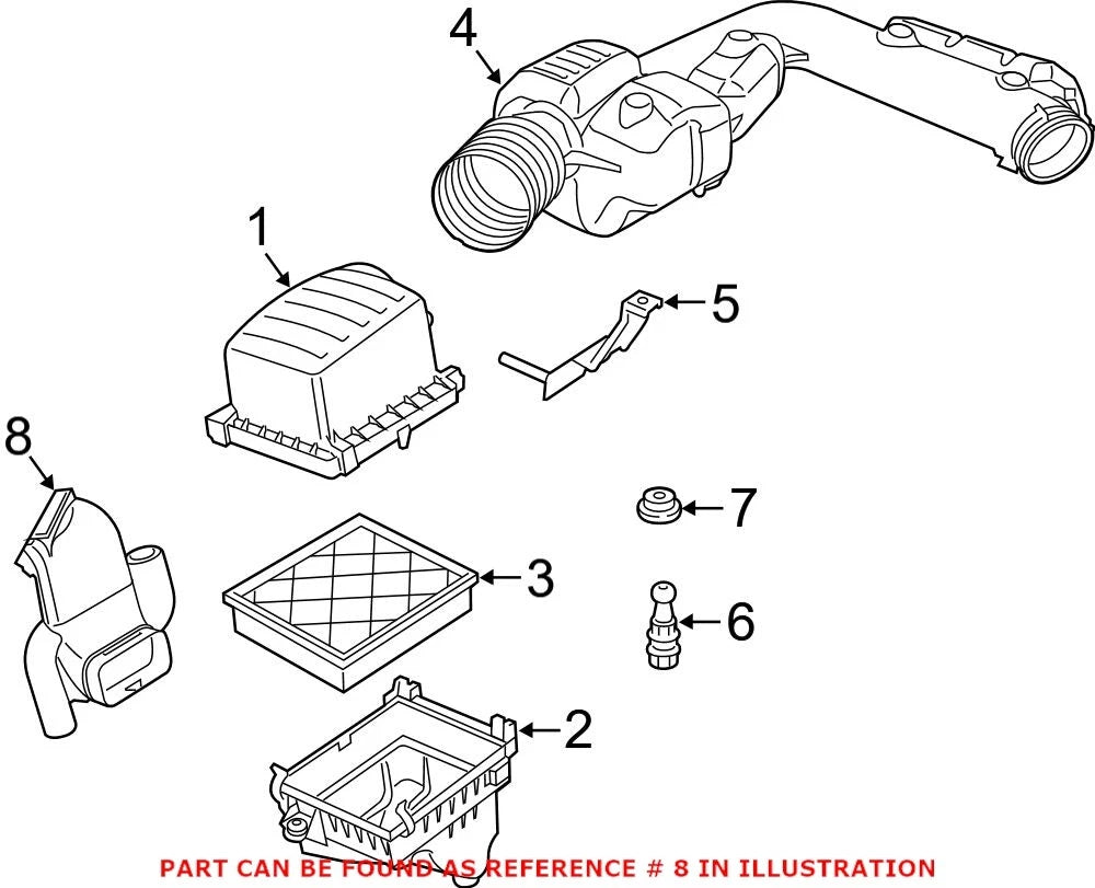 Genuine OEM Cold Air Intake Tube for Durango Grand Cherokee (2011–2022)