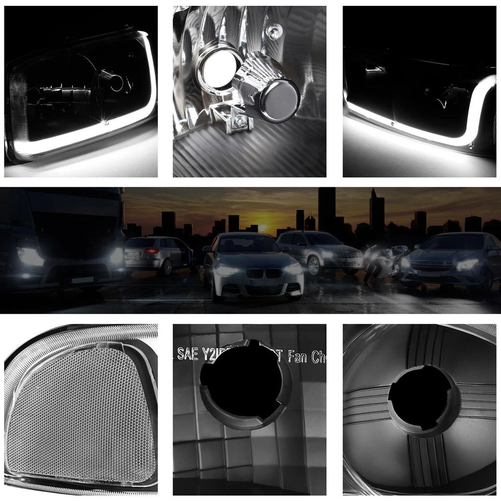 Headlight with LED DRL for GMC Sierra/Yukon Denali (2001–2007)