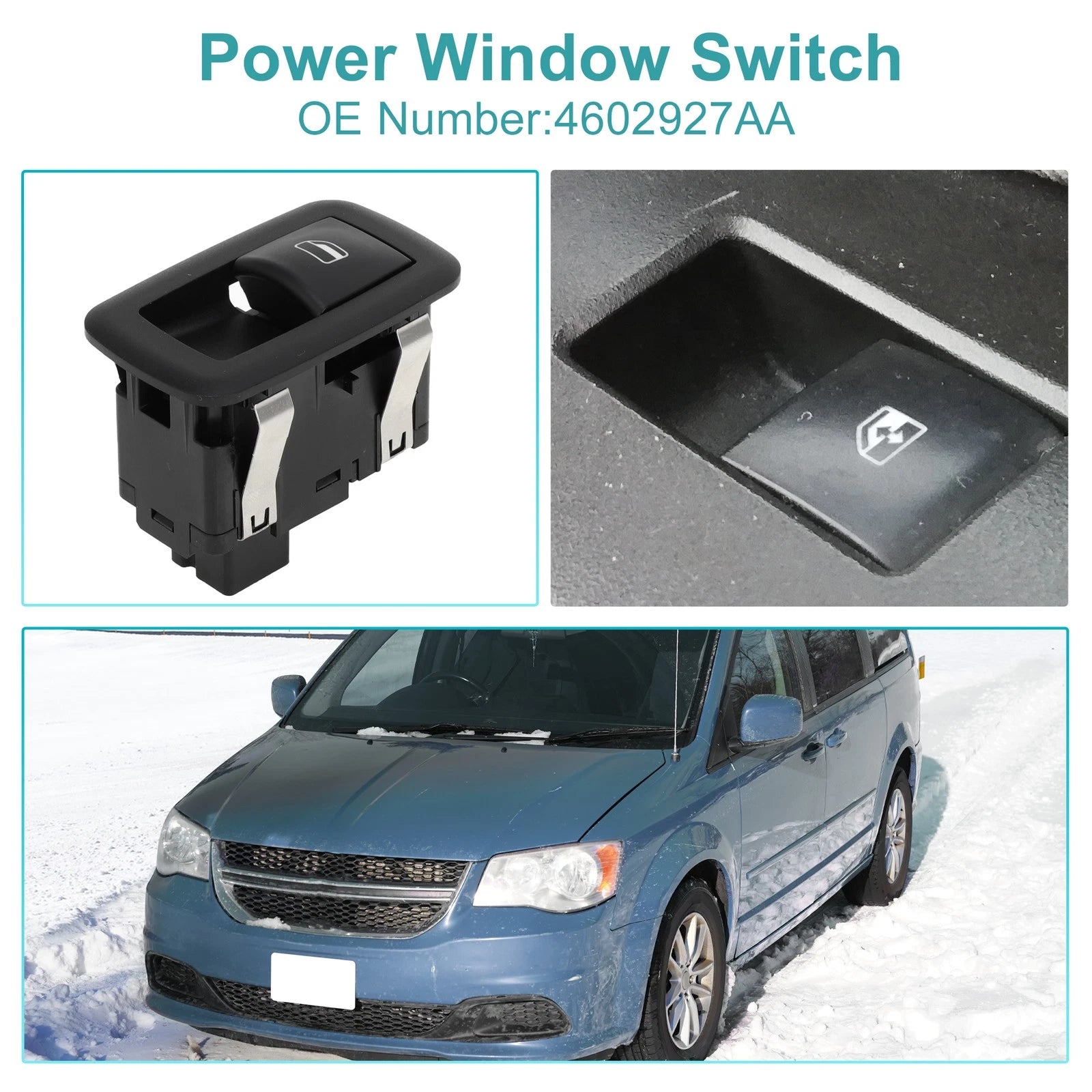 Rear Power Window Switch for Chrysler Town & Country, Dodge (No. 4602927AA)