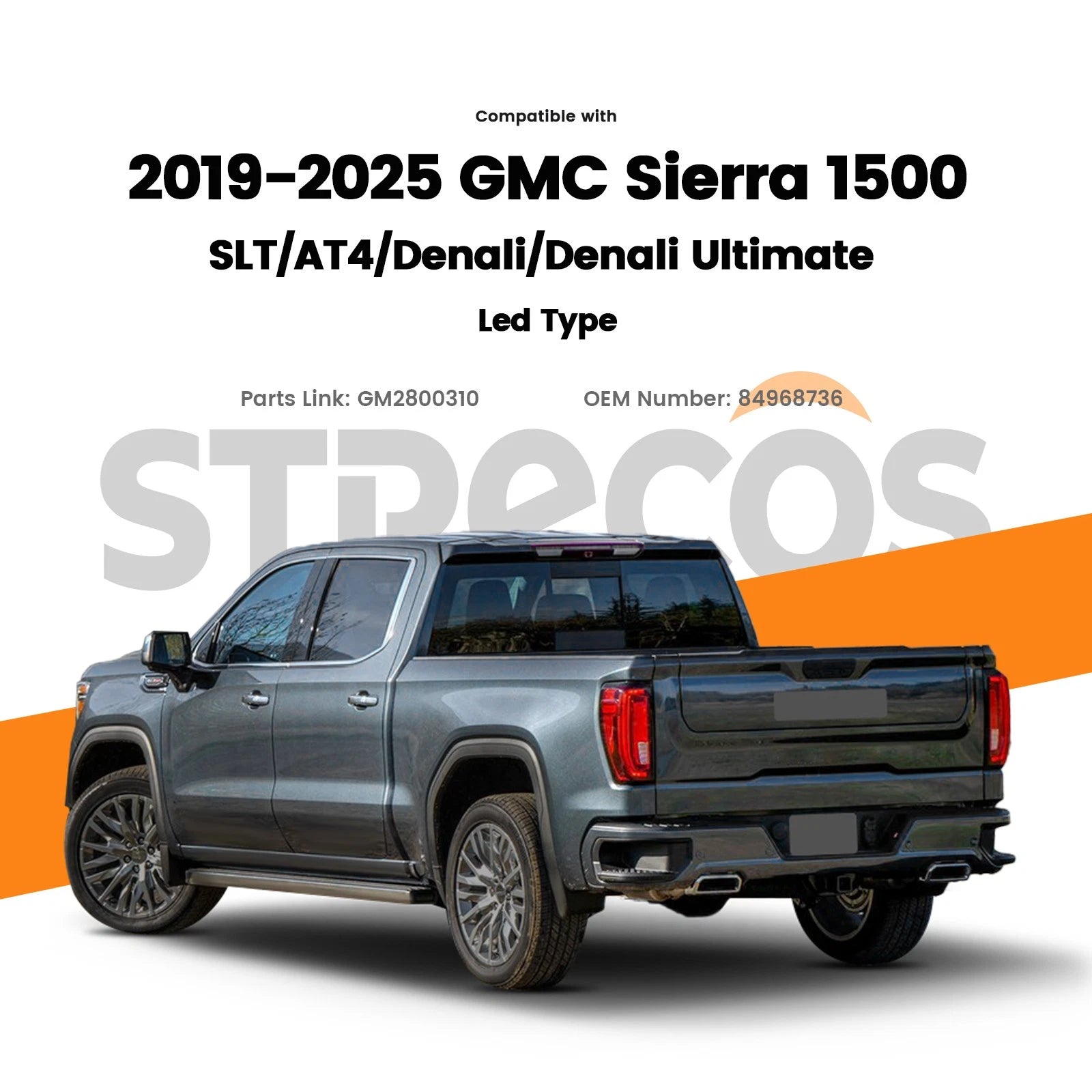 Full LED Tail Light Left Driver for GMC Sierra 1500 2500HD 3500HD (2019–2026)