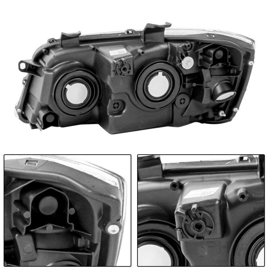 Set of 2 Halogen Headlights for Toyota Highlander (2004-2006)