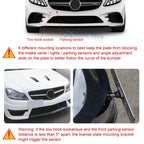 Tow Hook Front License Plate Mount Bracket for Mercedes-Benz C-Class (2015-2016)