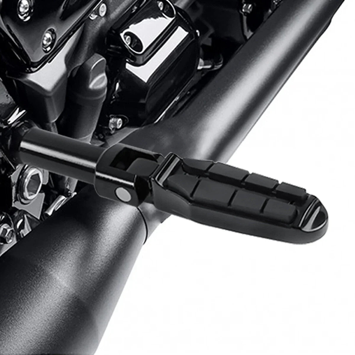 Black Rear Passenger Foot Pegs for Harley Softail Standard Low Rider (2018-2025)