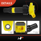 Set of 4 Yellow Ignition Coils for Kia Soul (2012–2019) Hyundai Accent Veloster