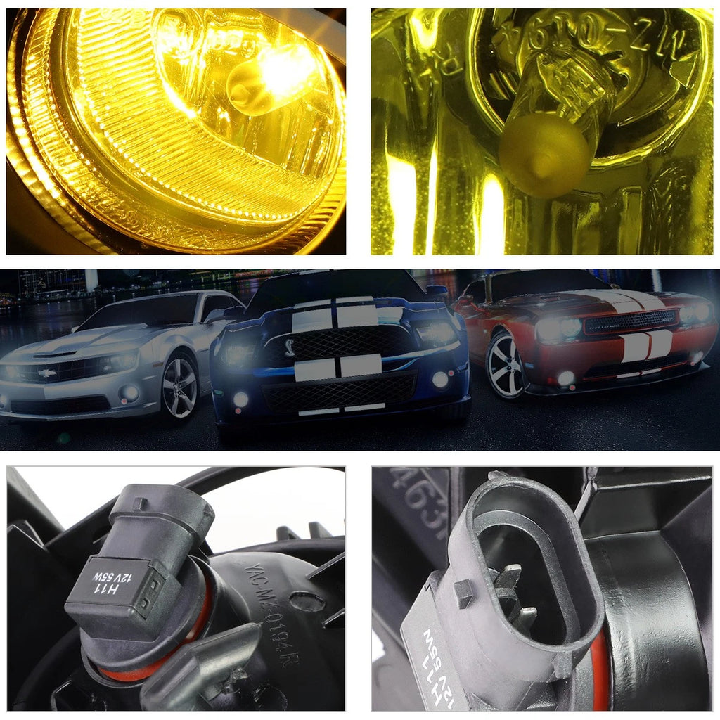 Fog Lights for Mazda 6 (2014–2016) - Amber Lens, Chrome Bezel, Switch