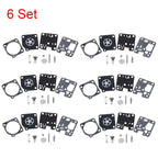 6x Carburetor Rebuild Kit for Echo SRM-225 PB-251 GT-225 (Zama RB-123 RB-188)