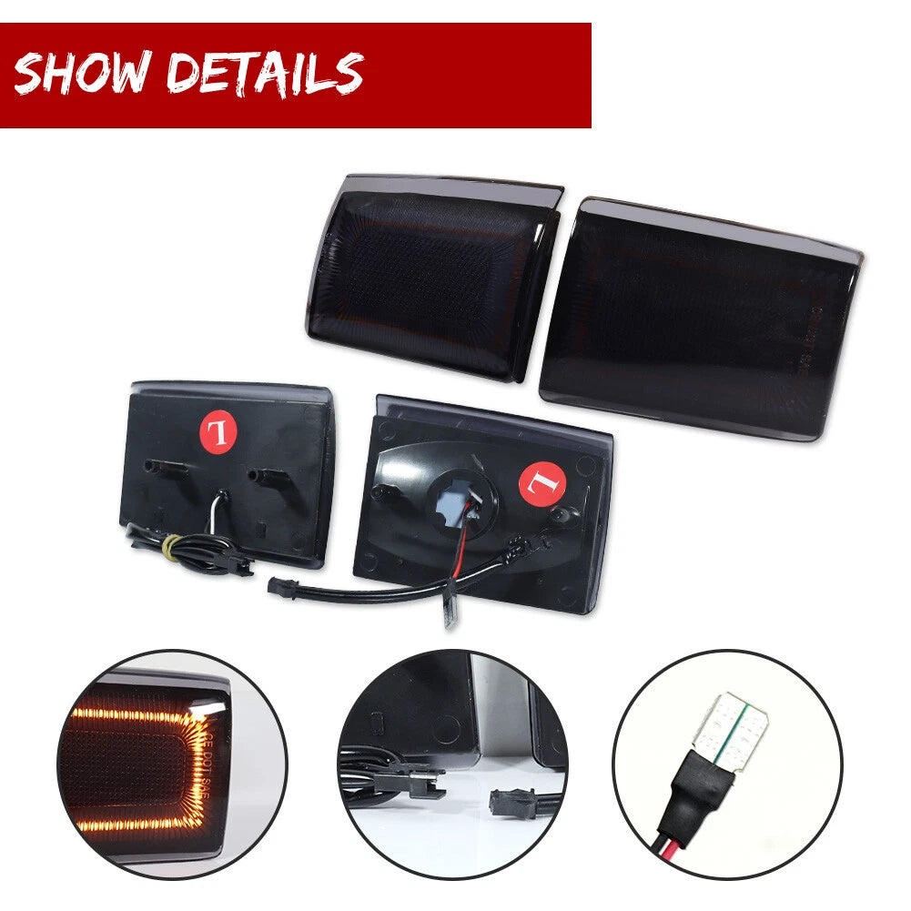 Amber LED Side Markers for Chevrolet C/K 1500 2500 3500 Suburban Blazer (1988–1993)
