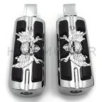 Chrome Pirate Skull Footpegs for Yamaha FZ6R (2009–2016), FZ-1 (2001–2016)