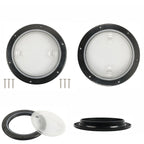 8 Inch Round Marine Deck Hatch Cover for Standard Openings (Black ABS)