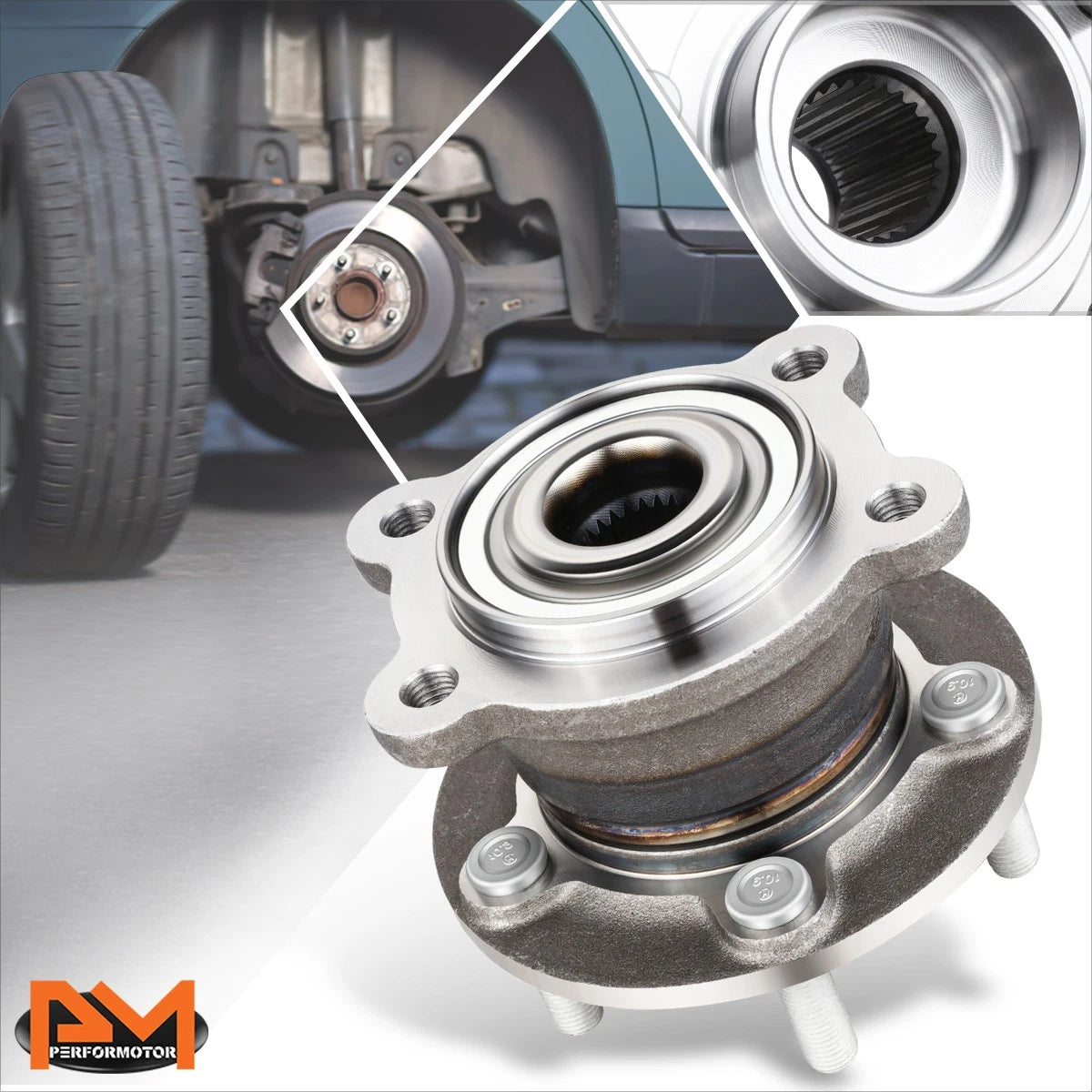Set of 2 Rear Wheel Hub Bearing Assembly for Ford Escape/Lincoln MKC (2013–2019)
