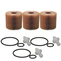 Set of 3 Engine Oil Filters for Lexus Scion Toyota (Metal Free)