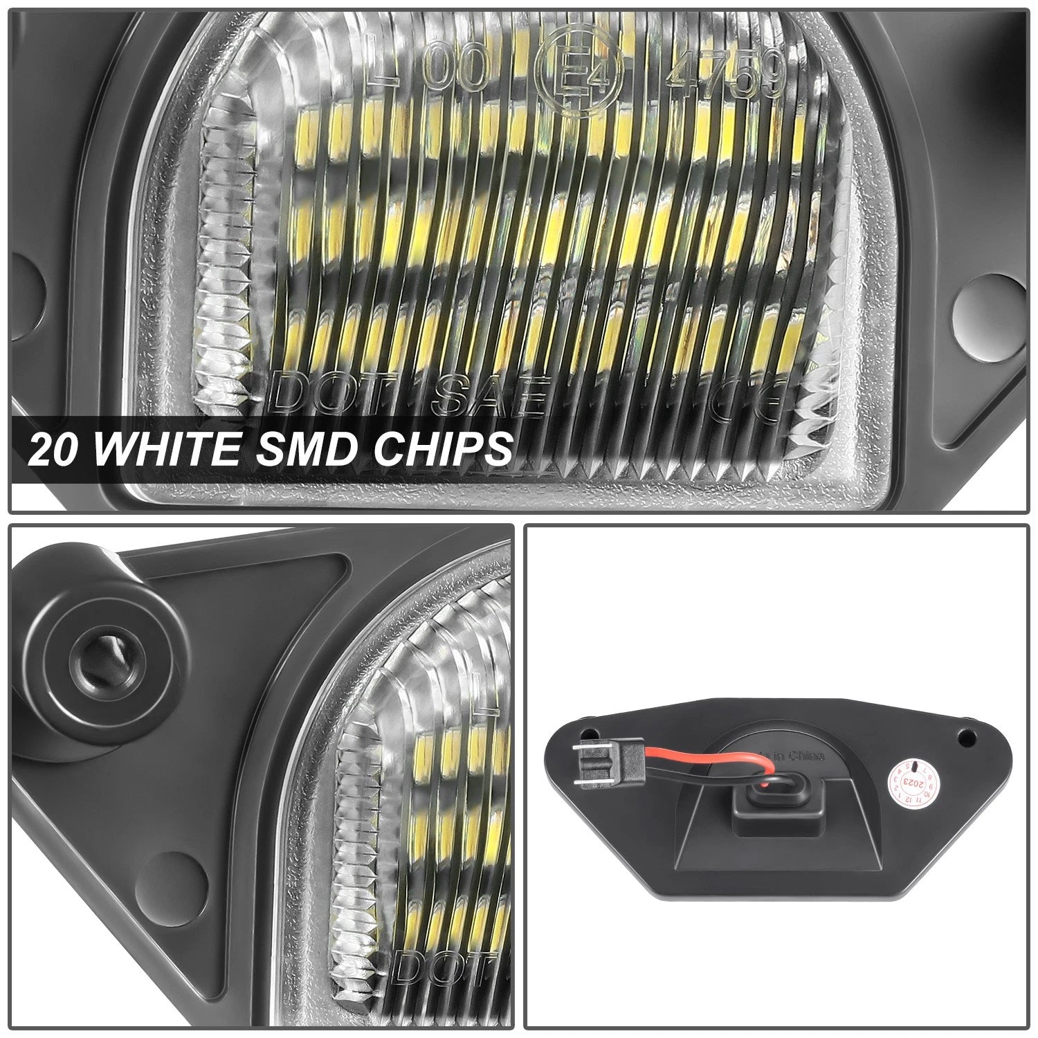 LED License Plate Lights for Buick Chevrolet S10 GMC Pontiac (1982–2013)