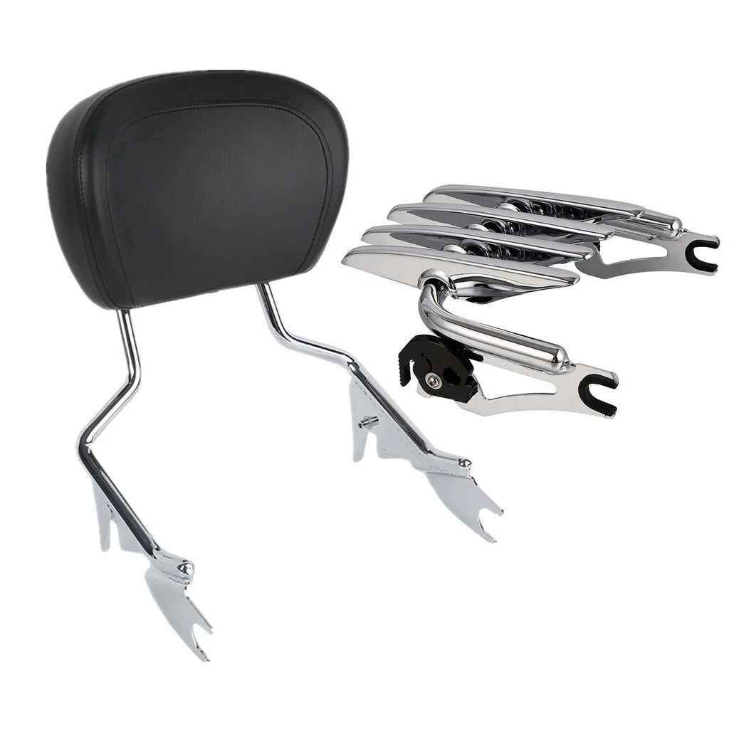 Detachable Backrest Sissy Bar/Luggage Rack for Harley Touring (2009–2025)