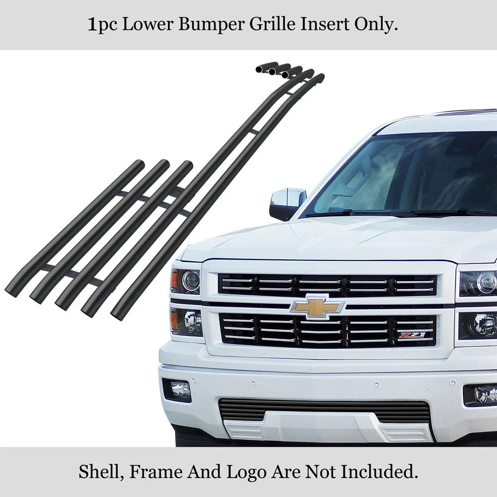 Stainless Black Tubular Grille for Chevy Silverado 1500 (2014-2015)