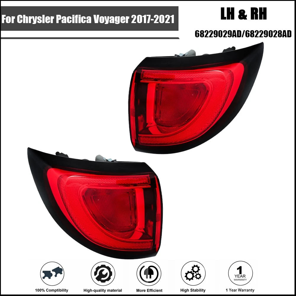Tail Light Set for Chrysler Pacifica Voyager (2017–2021) Outer Halogen