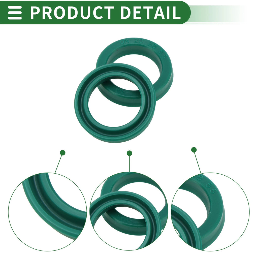 Set of 5 Oil Seal Rotary Shaft Seal 20x28x5.5mm High Pressure Green