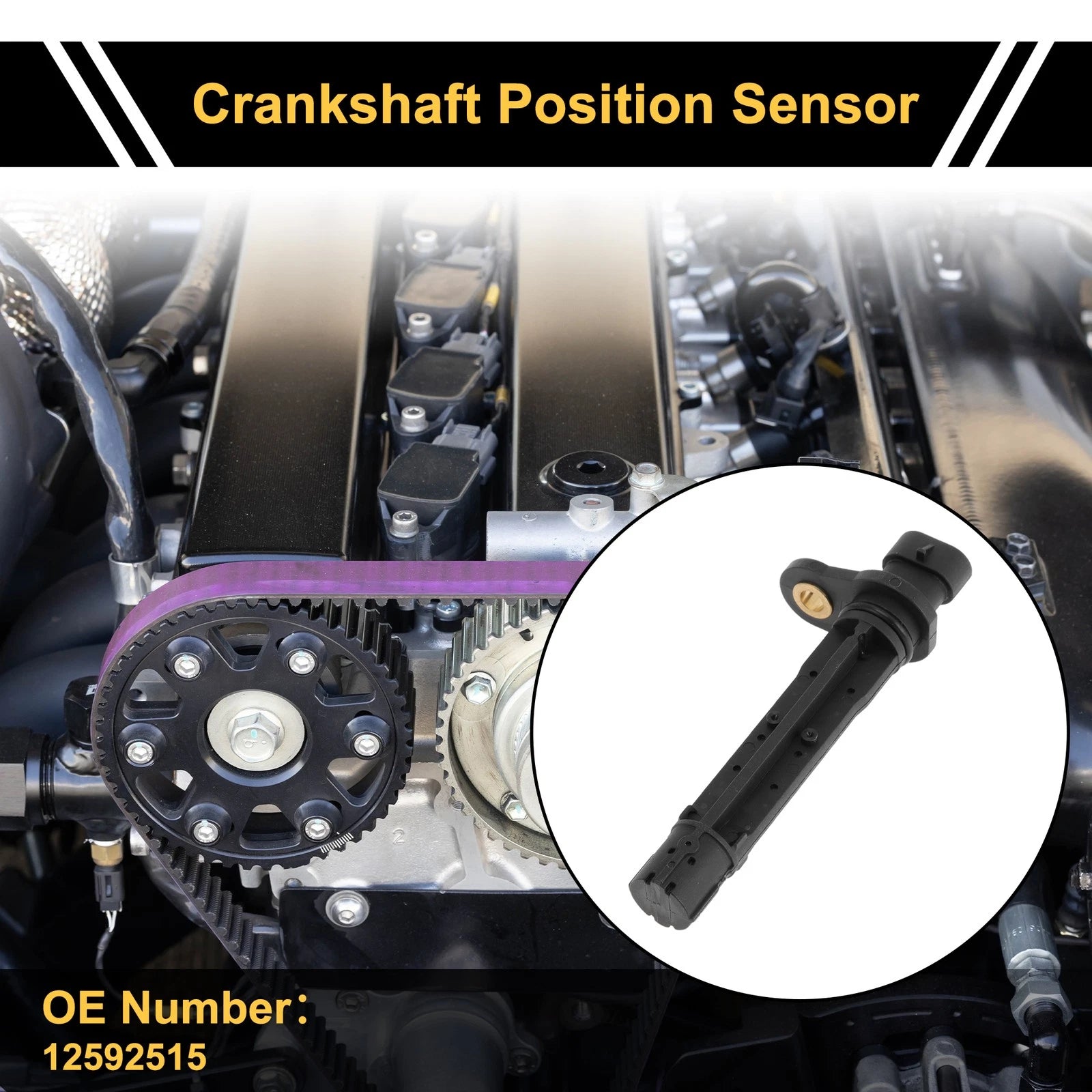 1 Pc Crankshaft Position Sensor No.12592515 for Chevy Colorado (2008–2012)