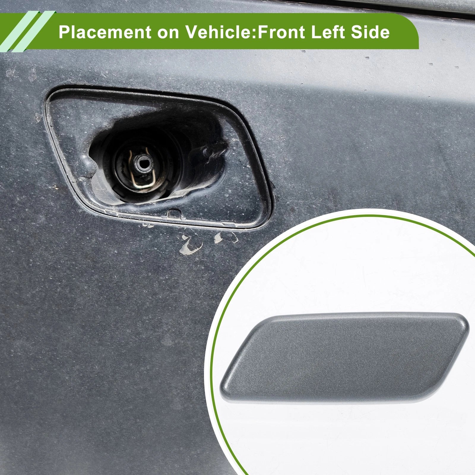 Front Left Washer Nozzle Cover Cap for Toyota Prado (2012–2015) 8504560090 Gray