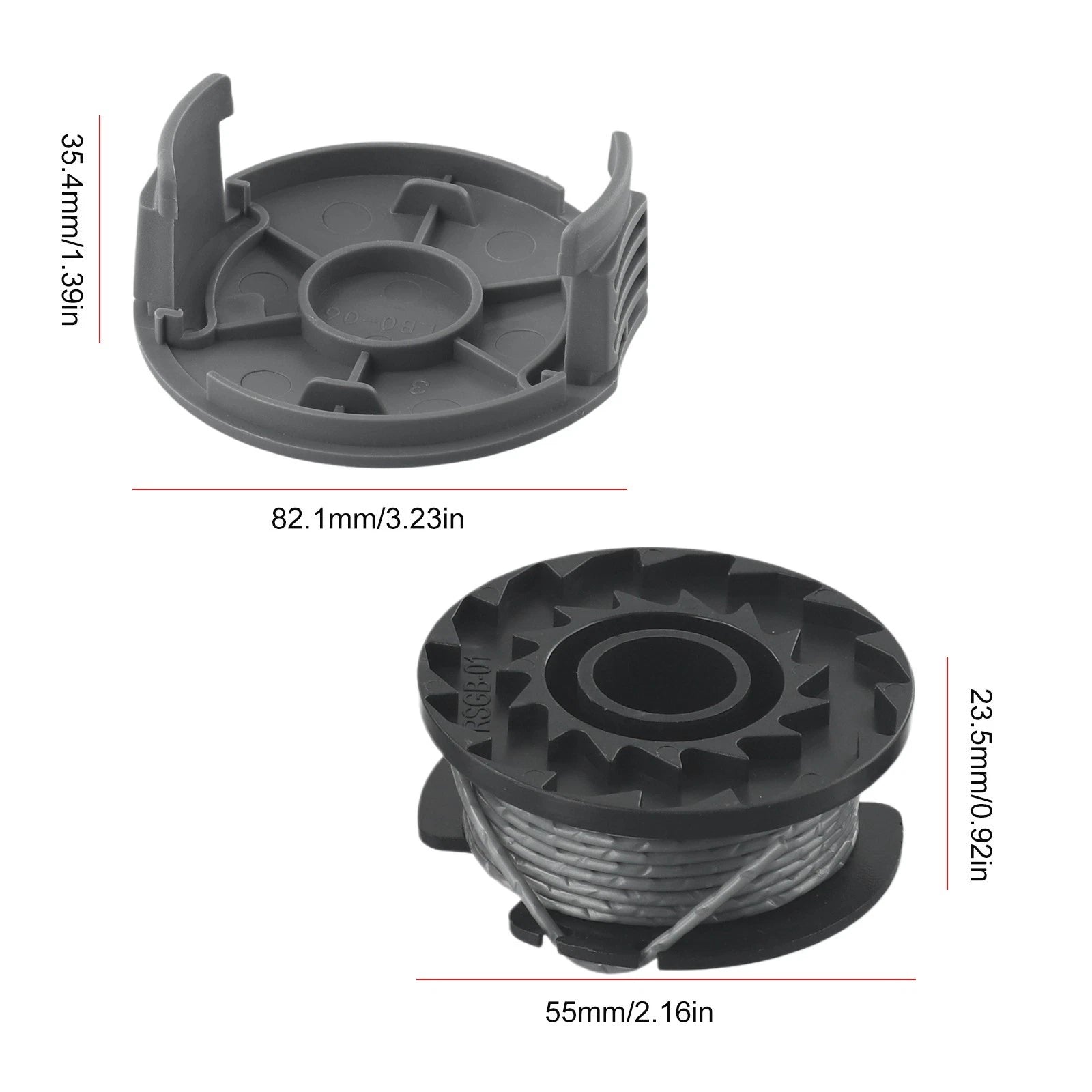 Set of 2 Trimmer Lines for Bosch Grass Trimmer (F016800569, F016800385)