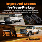 4" Drop Springs Kit for Chevrolet Silverado C1500 GMC Sierra (1988–1998)