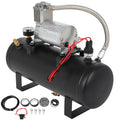 Train Horn 12V Kit with 1.5 Gal Air Tank and 150 Psi Compressor