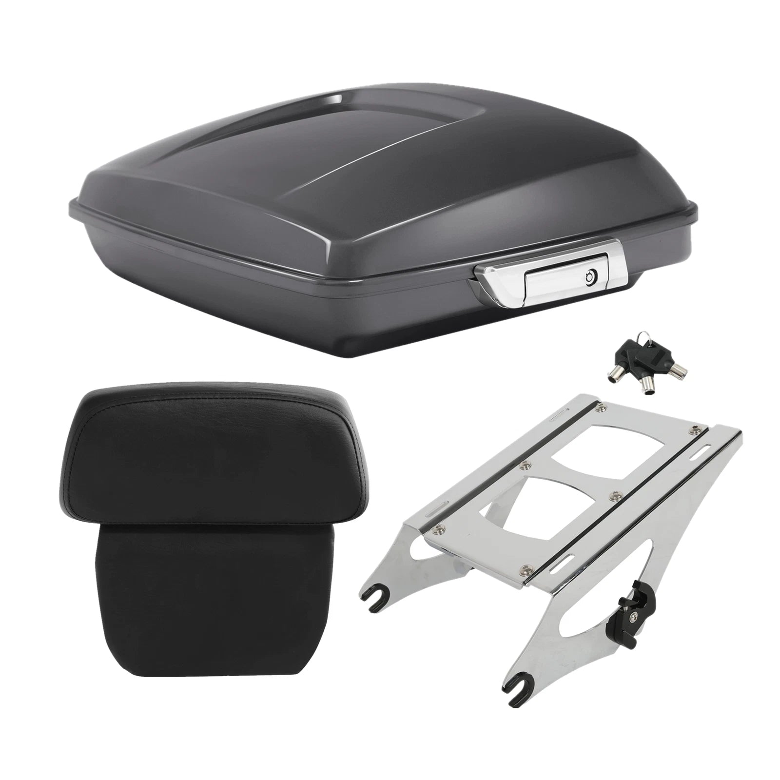 Razor Trunk Backrest Mount for Harley Touring Glide (2014–2025) Gauntlet Gray Metallic