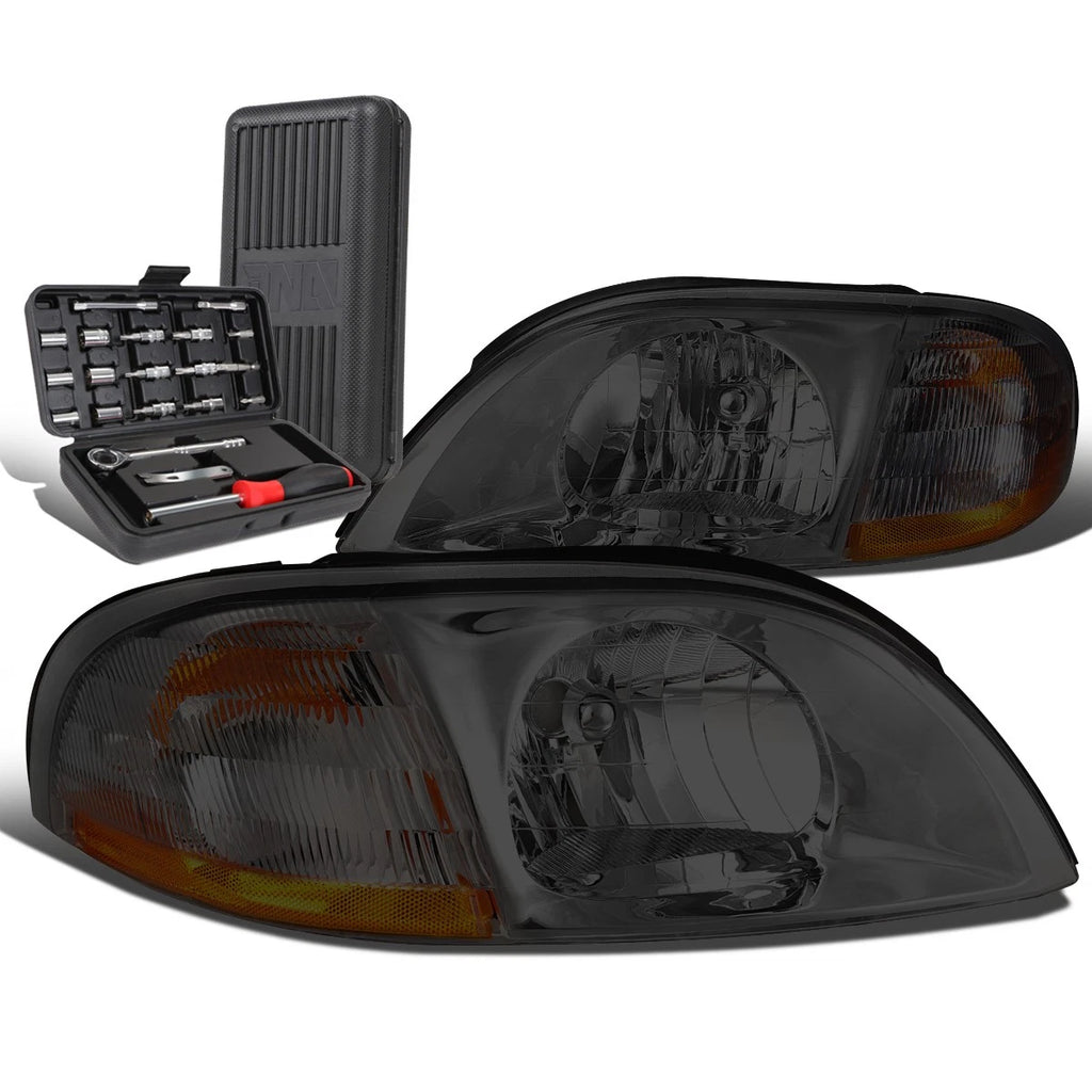 Smoked Amber Turn Signal Headlight Lamps for Ford Windstar (1999–2003)