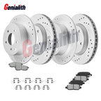 Front & Rear Disc Rotors & Ceramic Brake Pads for Nissan Sentra (2015–2019)