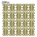 20Pcs Mini Hinge for Jewelry Chest Dollhouse Wine Music Box (No Year)
