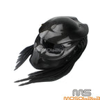 Carbon Fiber Full Face Motorcycle Helmet for Predator DOT Approved - M Size