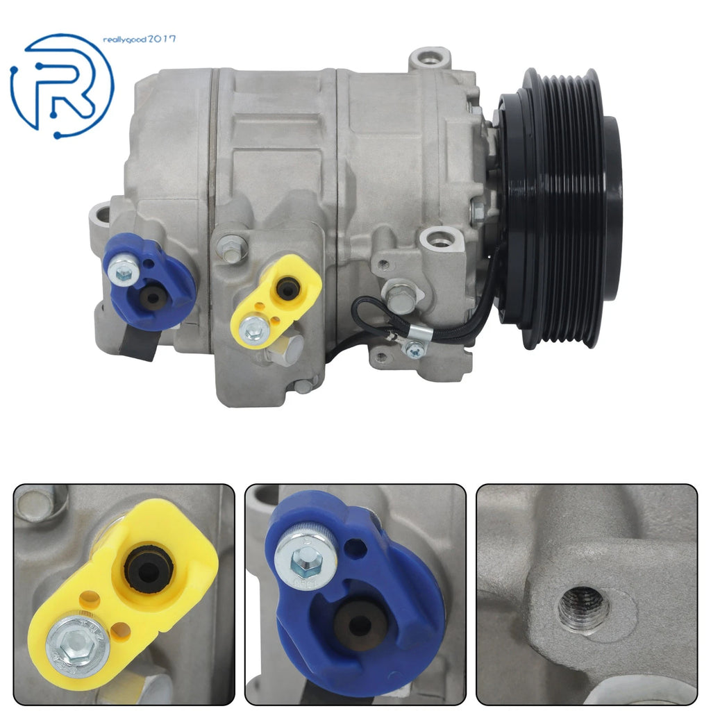 A/C Compressor with Clutch for Audi A4 A6 A8 Quattro Porsche Volkswagen (7SB16C)