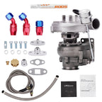 T3 TO4E V-band Billet Turbo Oil Drain Return Feed Hose Line Kit