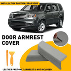 Rear Door Panels Armrest Leather Cover Trim Gray LH+RH for Honda Pilot (2009–2015)