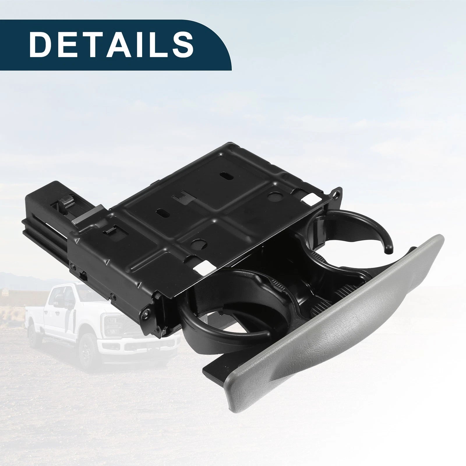 Cup Holder for Ford F-350 (1999–2001) Gray Instrument Panel Drink Holder