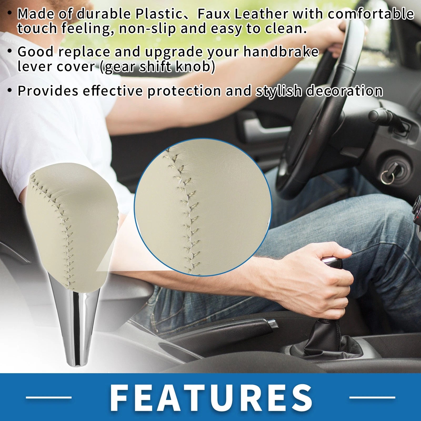 Automatic Gear Shifter Knob for Toyota 4Runner (2003–2017) Plastic Faux Leather