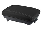 Leather Console Lid Armrest Cover for Kia Forte (2010–2013) Gray Stitch