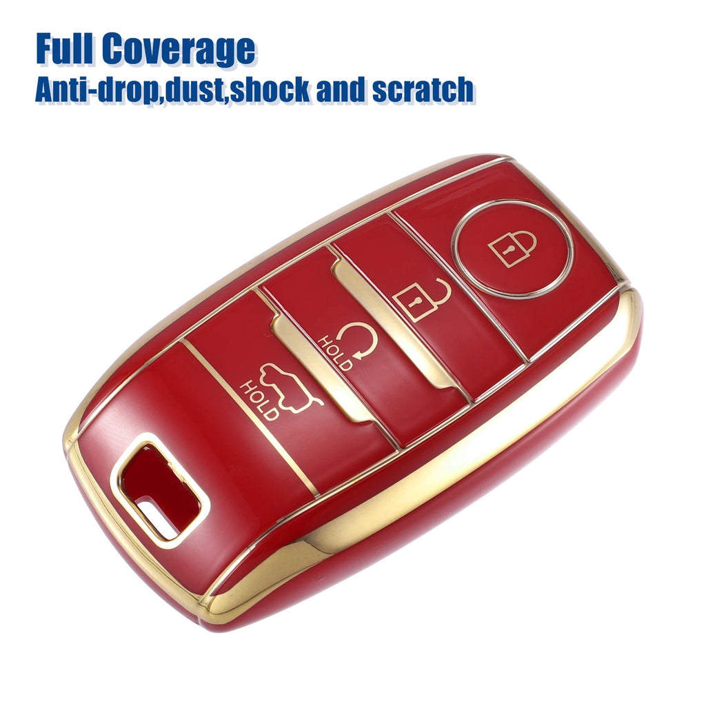 TPU Key Fob Case Cover for Kia Optima (2011–2019) - 4 Button, Red