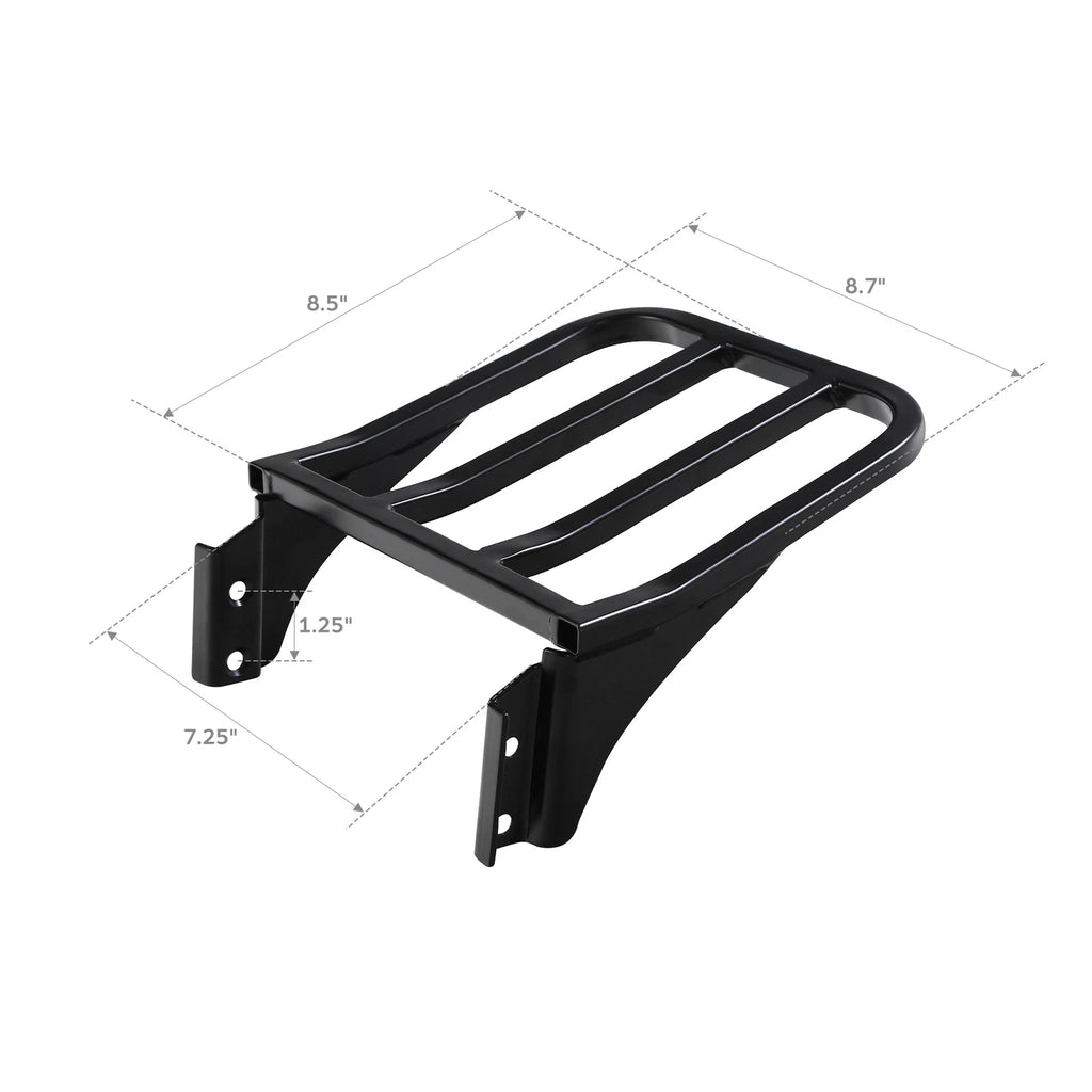 Chrome/Black Sissy Bar Luggage Rack for Harley Softail Sportster XL 883 1200 (1982–2023)