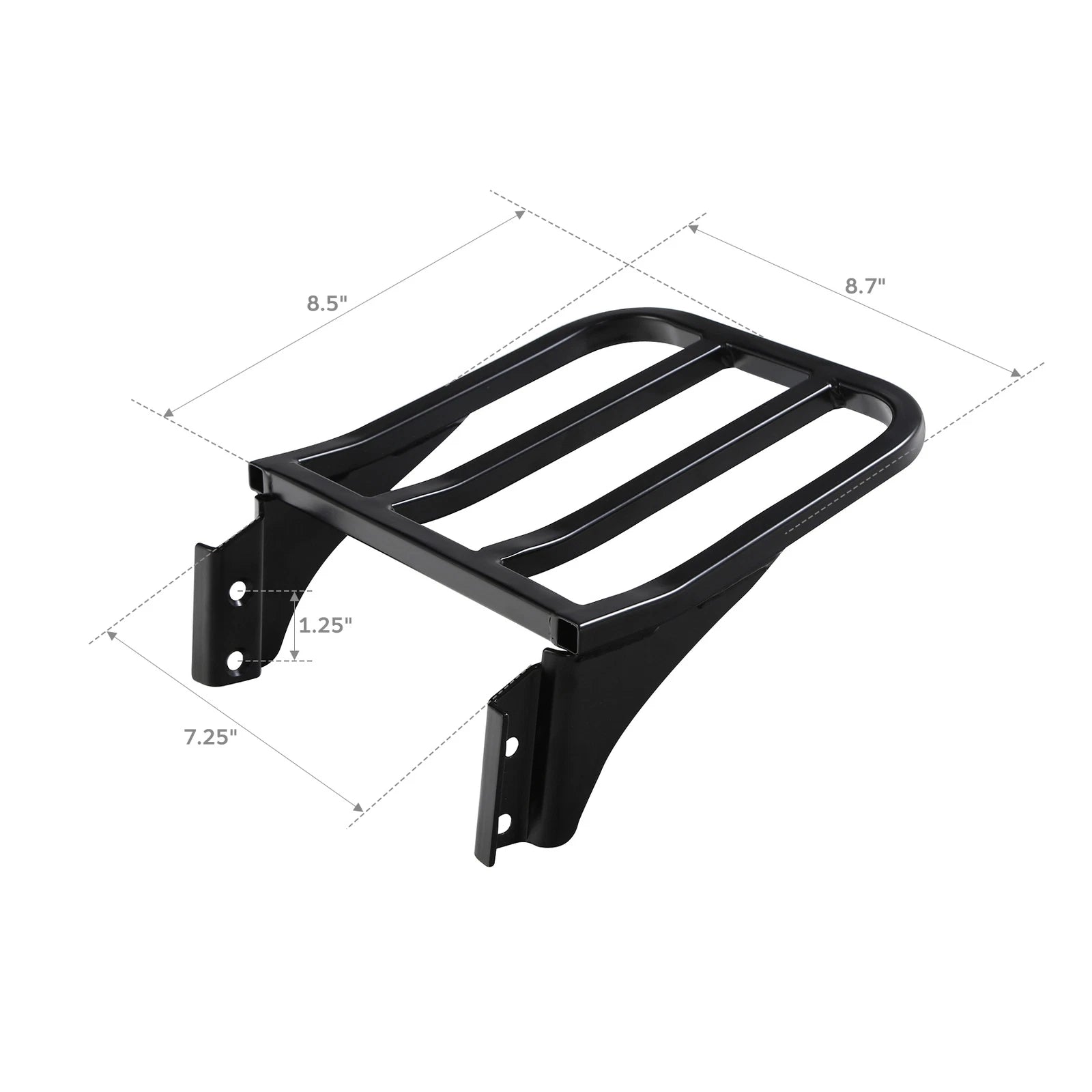 Chrome/Black Sissy Bar Luggage Rack for Harley Softail Sportster XL 883 1200 (1982–2023)