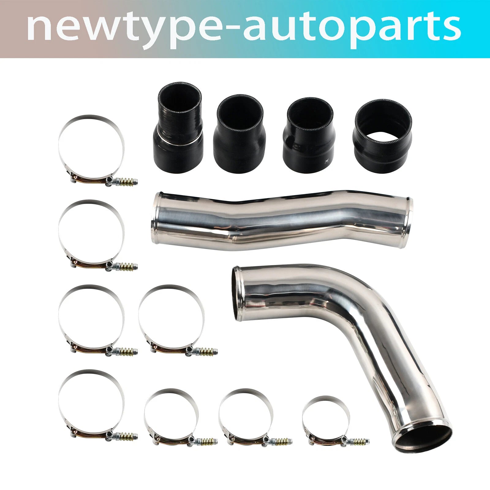 Polished Intercooler Pipe & Boot Kit for Dodge Ram 6.7L (2010–2012)
