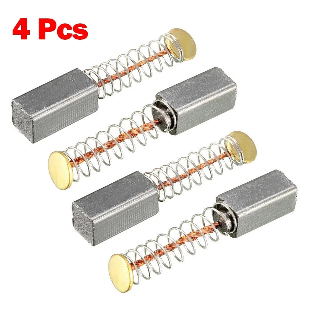 Set of 4 Carbon Brushes for Electric Motors (10mm x 5 x 5mm)