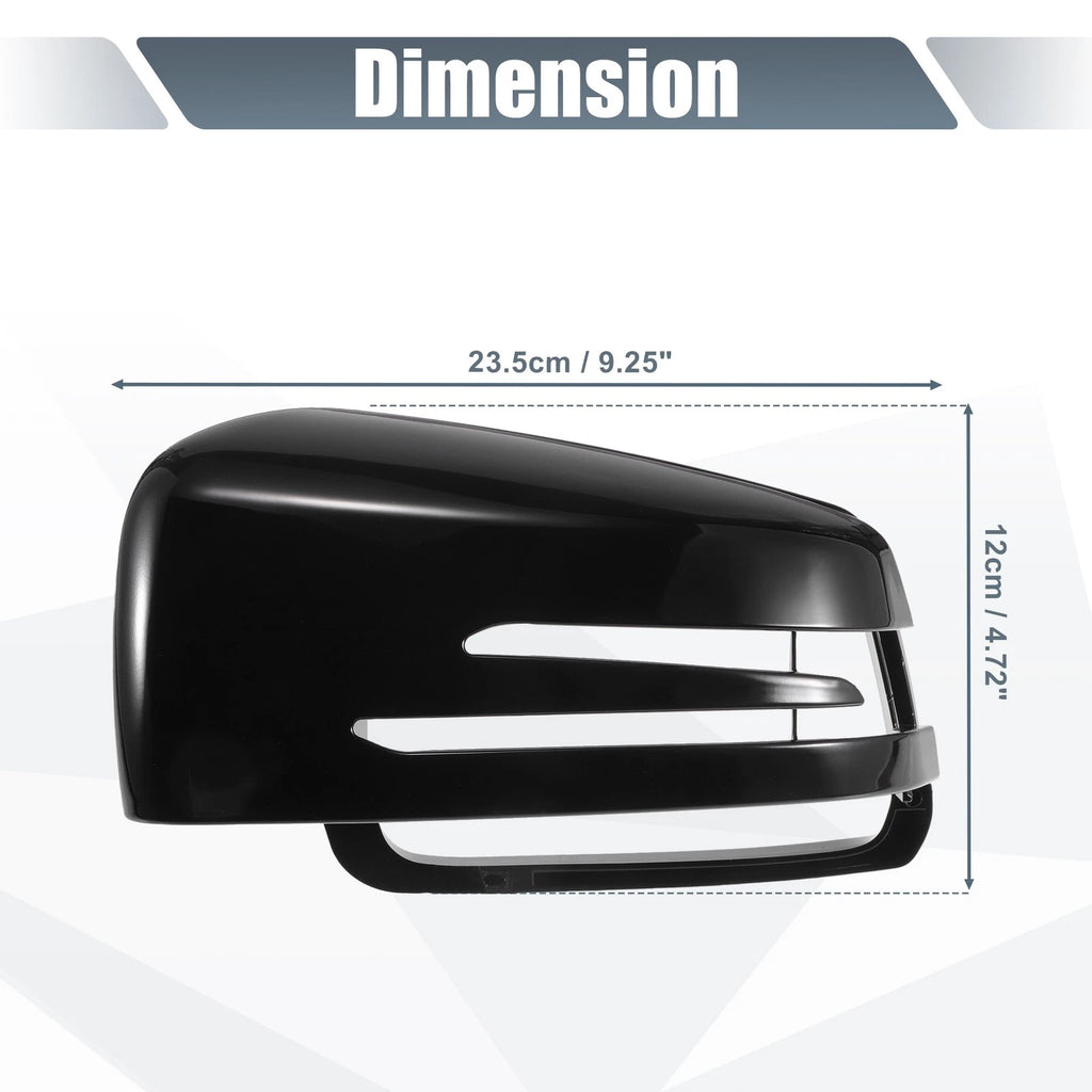 Pair Rearview Mirror Cover Cap Gloss Black for Mercedes Benz A Class B Class (2013–2020)