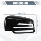 Pair Rearview Mirror Cover Cap Gloss Black for Mercedes Benz A Class B Class (2013–2020)