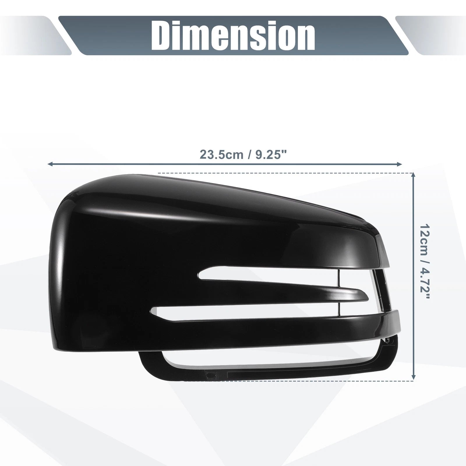 Pair Rearview Mirror Cover Cap Gloss Black for Mercedes Benz A Class B Class (2013–2020)